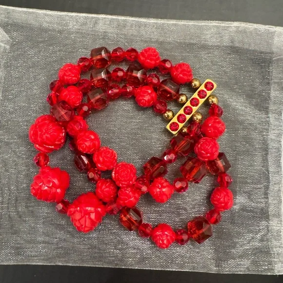 Tarina Tarantino Red Beaded bracelet - Picture 4 of 4